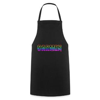 carmen rs rainbow - Cooking Apron - black - Front - AI Model Male 185 dark (185cm)