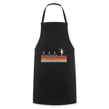 Ballet dancer heartbeat - Cooking Apron - black - Front - AI Model Male 185 dark (185cm)