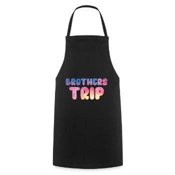 Sibling Brothers Journey - Cooking Apron - black - Front - AI Model Male 185 dark (185cm)