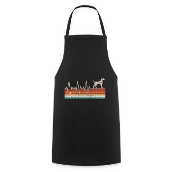 Dalmatian heartbeat - Cooking Apron - black - Front - AI Model Male 185 dark (185cm)