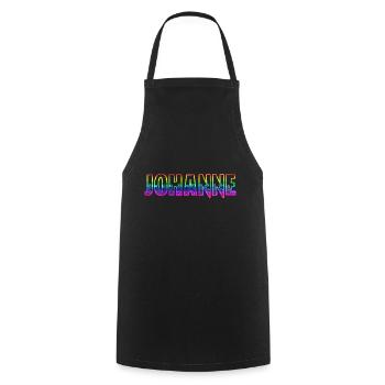 johanne rs arc-en-ciel - Tablier de cuisine - noir - Devant - AI Model Male 185 dark (185cm)