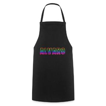 Alvaro Rs Arc-en-ciel - Tablier de cuisine - noir - Devant - AI Model Male 185 dark (185cm)