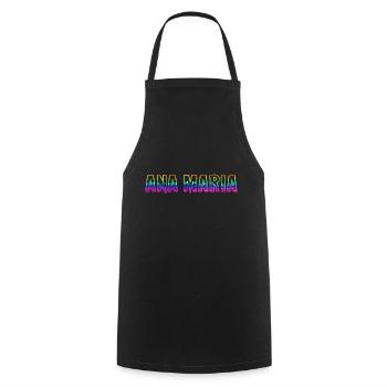ana maria rs regenbogen - Kochschürze - Schwarz - Vorne - AI Model Male 185 dark (185cm)