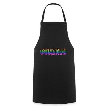 Gonzalo RS Arc-en-ciel - Tablier de cuisine - noir - Devant - AI Model Male 185 dark (185cm)