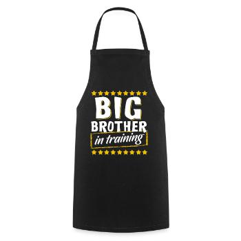 Big Brother In Training, Big Brother In Training - Cooking Apron - black - Front - AI Model Male 185 dark (185cm)