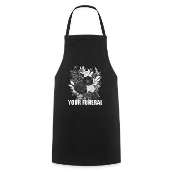 Funeral Black - Cooking Apron - black - Front - AI Model Male 185 dark (185cm)