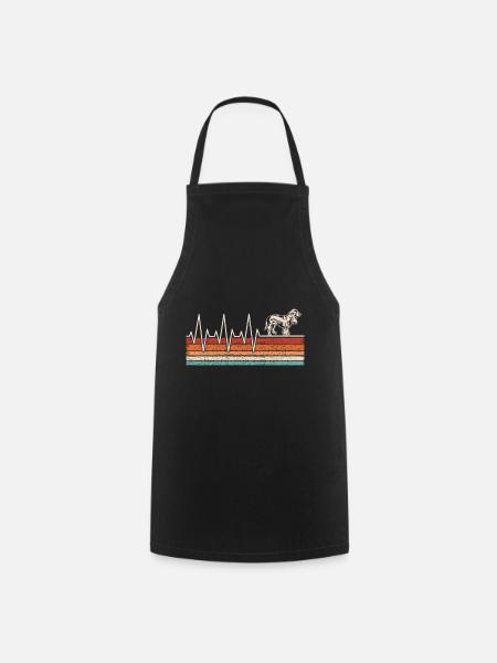 Cocker Spaniel Heartbeat - Cooking Apron - black