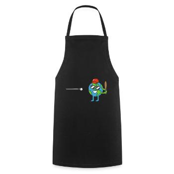 La Terre joue au baseball Jour de la Terre Jour de l’environnement Jour de la Terre - Tablier de cuisine - noir - Devant - AI Model Male 185 dark (185cm)