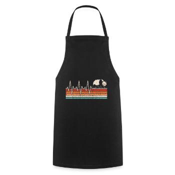 Panda Heartbeat - Cooking Apron - black - Front - AI Model Male 185 dark (185cm)