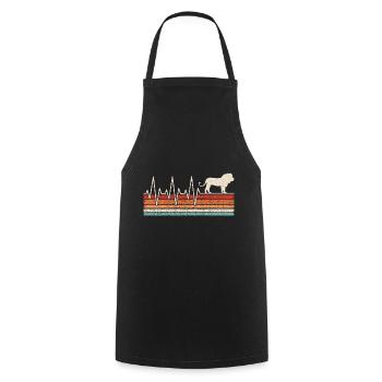 Leo Heartbeat - Cooking Apron - black - Front - AI Model Male 185 dark (185cm)