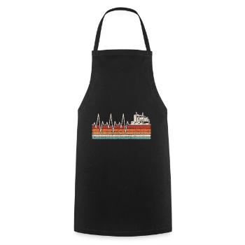 Truck Driver Heartbeat - Cooking Apron - black - Front - AI Model Male 185 dark (185cm)