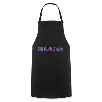 guillermo rs regenbogen - Kochschürze - Schwarz - Vorne - AI Model Male 185 dark (185cm)