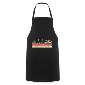 Tanker Heartbeat - Cooking Apron - black - Front - AI Model Male 185 dark (185cm)