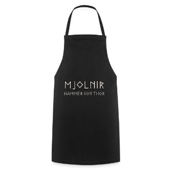 Mjolnir: The Hammer of Thor - Cooking Apron - black - Front - AI Model Male 185 dark (185cm)