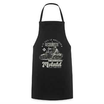 Motard le meilleur secouriste cadeau cool - Tablier de cuisine - noir - Devant - AI Model Male 185 dark (185cm)