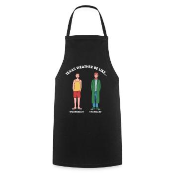 Texas Weather Change Design pour les fiers Texans - Tablier de cuisine - noir - Devant - AI Model Male 185 dark (185cm)