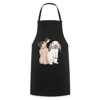 Conception de lapin mignon pour les propriétaires de lapins - Tablier de cuisine - noir - Devant - AI Model Male 185 dark (185cm)