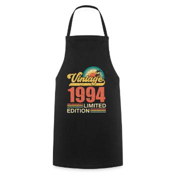 Millésime 1994 édition limitée - 1994 Cadeau d’anniversaire - Tablier de cuisine - noir - Devant - AI Model Male 185 dark (185cm)