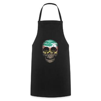 Crâne de la nature - Tablier de cuisine - noir - Devant - AI Model Male 185 dark (185cm)