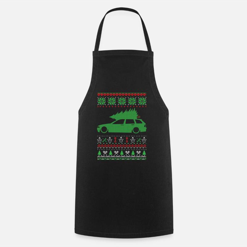 Pull moche de Noël - Tablier de cuisine - noir
