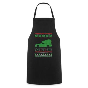 Christmas Ugly Sweater - Kochschürze - Schwarz - Vorne - AI Model Male 185 dark (185cm)