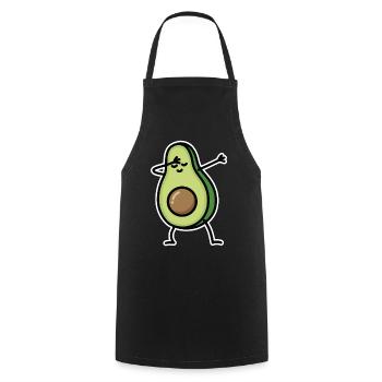 Avocado dab dabbing - Cooking Apron - black - Front - AI Model Male 185 dark (185cm)