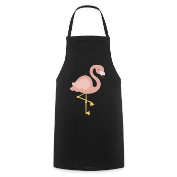 Flamingo Symbol - Cooking Apron - black - Front - AI Model Male 185 dark (185cm)