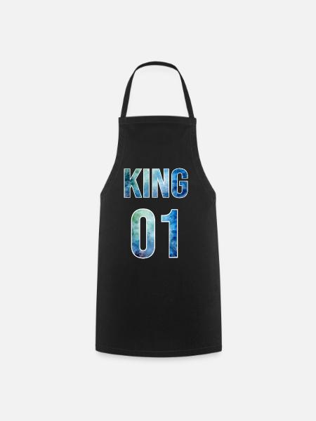 King King Queen Pärchenoutfit - Kochschürze - Schwarz