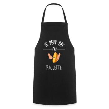 J'peux pas j ai raclette - Tablier de cuisine - noir - Devant - AI Model Male 185 dark (185cm)