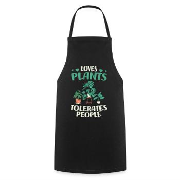 Hobby gardener - Cooking Apron - black - Front - AI Model Male 185 dark (185cm)