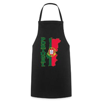 Portugal Flagge Landkarte - Kochschürze - Schwarz - Vorne - AI Model Male 185 dark (185cm)