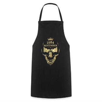 Novembre 1984 Skull Gold - Tablier de cuisine - noir - Devant - AI Model Male 185 dark (185cm)