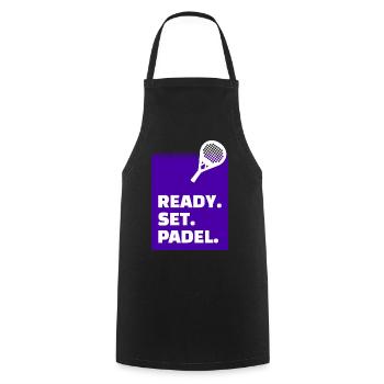 Padelspiel Statement Training Turnier Racket Padel - Kochschürze - Schwarz - Vorne - AI Model Male 185 dark (185cm)