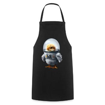 Astronautenhuhn Astronaut Huhn - Kochschürze - Schwarz - Vorne - AI Model Male 185 dark (185cm)