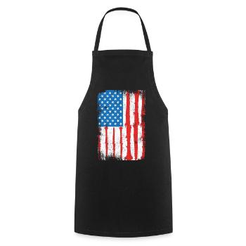 USA Patriotischer Klarinettist - Kochschürze - Schwarz - Vorne - AI Model Male 185 dark (185cm)