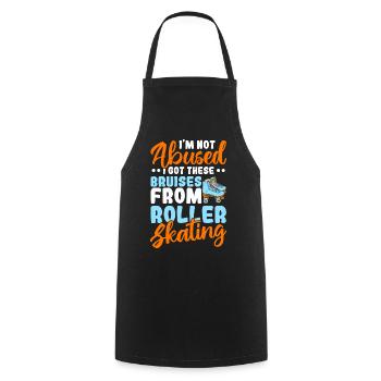 design de patins à roulettes - Tablier de cuisine - noir - Devant - AI Model Male 185 dark (185cm)