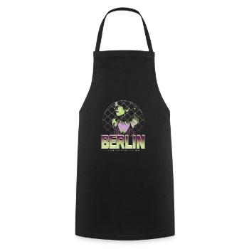 Berlin the place to be tshirt frau techno - Kochschürze - Schwarz - Vorne - AI Model Male 185 dark (185cm)