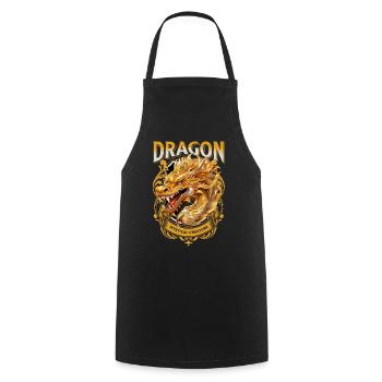 dragon, fantasy, magic, mysticism, mythology, creature - Cooking Apron - black - Front - AI Model Male 185 dark (185cm)