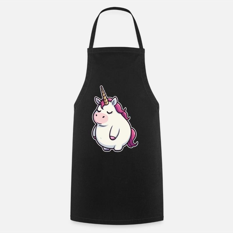 Witziges Einhorn - Kochschürze - Schwarz