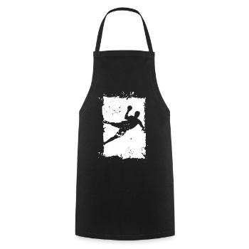 Illustration de destruction d’explosion de lancer de handball - Tablier de cuisine - noir - Devant - AI Model Male 185 dark (185cm)
