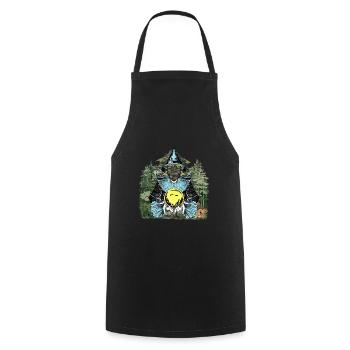 Forêt Diseuse de bonne aventure Nature Futur Occulte Spirituel - Tablier de cuisine - noir - Devant - AI Model Male 185 dark (185cm)