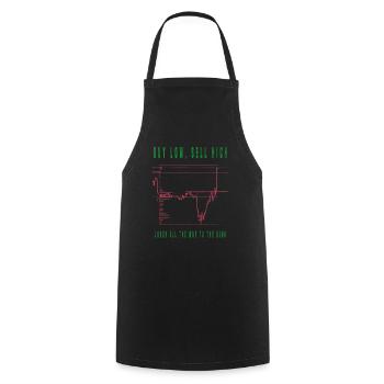 buy low sell high trading spruch - Kochschürze - Schwarz - Vorne - AI Model Male 185 dark (185cm)