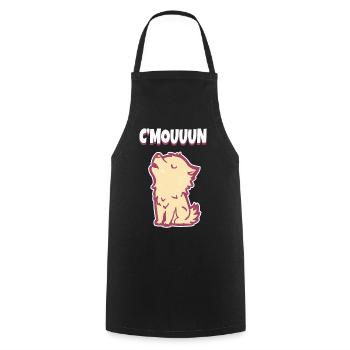 C'MON Howling Wolf Motivation - Cooking Apron - black - Front - AI Model Male 185 dark (185cm)