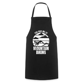 Mountain bikers - Cooking Apron - black - Front - AI Model Male 185 dark (185cm)