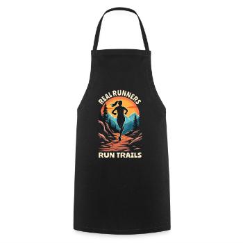 Real Runners Run Trails - Trail Running - Tablier de cuisine - noir - Devant - AI Model Male 185 dark (185cm)