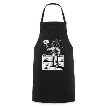 Frohe Weihnachten Astronaut - Feiertag auf dem Mon - Kochschürze - Schwarz - Vorne - AI Model Male 185 dark (185cm)