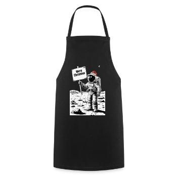 Frohe Weihnachten Astronaut - Feiertag auf dem Mon - Kochschürze - Schwarz - Vorne - AI Model Male 185 dark (185cm)