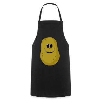 Carp Spoon Potatoes - Cooking Apron - black - Front - AI Model Male 185 dark (185cm)