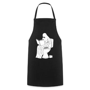 La pause du fantôme - Tablier de cuisine - noir - Devant - AI Model Male 185 dark (185cm)