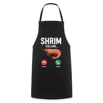Shrim is calling - Funny Brainrot Memes - Cooking Apron - black - Front - AI Model Male 185 dark (185cm)